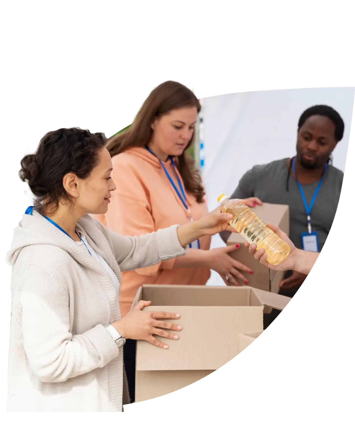 workers discussing a plan