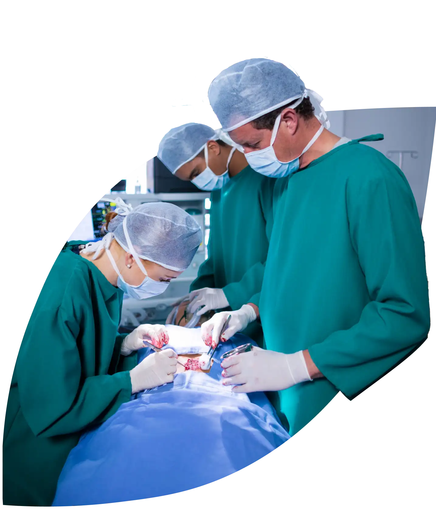 a team of doctors performing a surgery