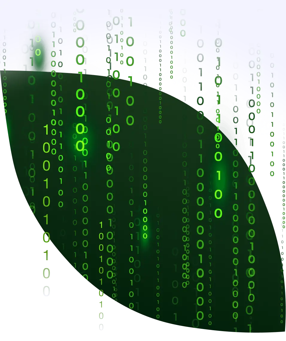 two workers looking up smiling